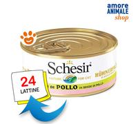 Schesir Cat Filetti di Pollo in Brodo di Pollo Cibo Umido Gatti Lattina da 70 gr
