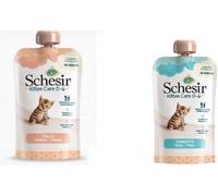 SCHESIR Cat Kitten Cream 0-6. 12 Buste con Gusti Assortiti da 150g CADAUNO
