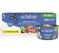 Schesir Cat Lattina in Gelatina Multipack 6x85G TONNETTO CON ALICETTE