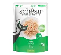 Schesir Cat Soft Adult – Filetti in gelatina (alimento complementare) Pollo – 12 x 70 g