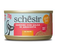 SCHESIR Cat Sardine Soft Lattina Multipack 12x70G SARDINE CON SALSA DI ARAGOSTA