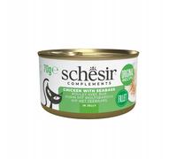 Schesir Cat Soft Adult filetti in gelatina alimento complementare lattina 70 gr - pollo con spigola - Cibo umido per gatti - 1° ORDINE? scegli lo sconto BZR5 / BZR20 + 200 punti fedeltà