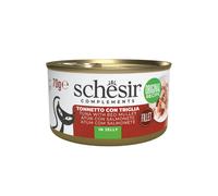 Schesir Cat Soft Adult filetti in gelatina alimento complementare lattina 70 gr - tonnetto con triglia - Cibo umido per gatti - 1° ORDINE? scegli lo sconto BZR5 / BZR20 + 200 punti fedeltà
