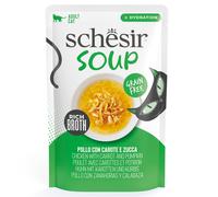 Schesir Cat Soup 12 x 40 g Zuppa senza cereali per gatti - Pollo con carote e zucca
