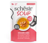 Schesir Cat Soup 12 x 40 g Zuppa senza cereali per gatti - Salmone e carote