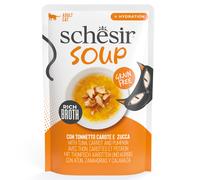 Schesir Cat Soup 12 x 40 g Zuppa senza cereali per gatti - Tonno, carote e zucca