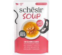 Schesir Cat Soup Busta Multipack 12x40G SALMONE E CAROTE