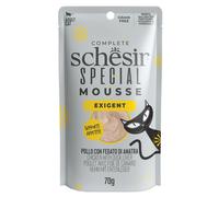 Schesir Mousse Exigent Di Pollo E Fegato Di Anatra Per Gatti 70 Gr