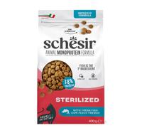 Schesir Cat Sterilized Monoprotein formula Grain free Low Fat Pesce fresco 400 gr - Cibo monoproteico gatto - 1° ORDINE? scegli lo sconto BZR5 / BZR20 + 200 punti fedeltà