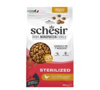Schesir Cat Sterilized Monoprotein formula Grain free Low Fat Pollo fresco 400 gr - Cibo monoproteico gatto - 1° ORDINE? scegli lo sconto BZR5 / BZR20 + 200 punti fedeltà