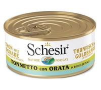 whitebridge pet brands srl Schesir Gatto Lattina In Brodo Di Pesce Adulto Tonnetto & Orata 70 Gr