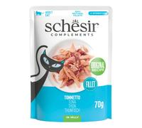 Schesir Cat Soft Filetti in Gelatina Tonnetto – Alimento complementare 12 buste da 70 g
