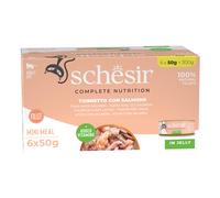 Schesir cat tonnetto con salmone 6 pezzi da 50 g