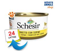 Schesir Cat Tonnetto con Surimi Cibo Umido Gatti Lattina da 85 gr