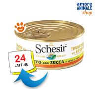 Schesir Cat Tonnetto con Zucca in Brodo di Pesce Gatti Lattina da 70 gr