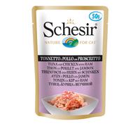 Schesir cat tonnetto e pollo con prosciutto in jelly 50gr