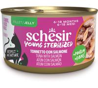 Schesir Cat Young Sterilized Lattina Multipack 12x85g TONNETTO SALMONE