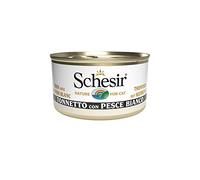 Schesir, Cibo Umido per Gatti Adulti al Gusto Tonnetto con Pesce Bianco, Filetti in Morbida Gelatina - Totale 2,04 kg (24 Lattine da 85 gr)