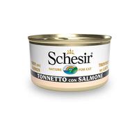 Schesir, Cibo Umido per Gatti Adulti al Gusto Tonnetto con Salmone, Filetti in Morbida Gelatina - Totale 2,04 kg (24 Lattine da 85 gr)