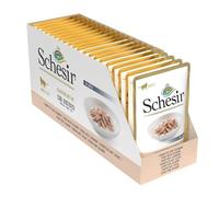 Schesir, Cibo Umido per Gatti Adulti al Gusto Tonnetto e Salmone, in Morbida Gelatina - Totale 1,7 kg (20 Buste da 85G)