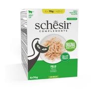 Schesir Complements Fletto in gelatina Alimento umido per gatti, 6 x 70 g - Pollo