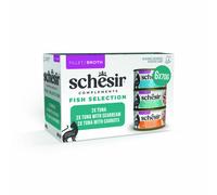 Schesir cat complements variety pack tonnetto, tonnetto con orata, tonnetto con carote in brodo 6x70gr