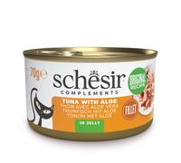 Schesir, Filetti di Tonnetto con Aloe in Gelatina, Cibo Umido Complementare per Gatti, Ricetta Originale, 100% Naturale, 6 lattine da 70g