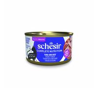 Schesir, Tonnetto con Manzo in Brodo, Alimento Umido Completo per Gatti, in Lattina, Con Vitamine Aggiunte, 100% Naturale, 6 x 85g