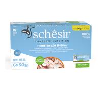 Schesir Cat Soft Adult filetti in gelatina alimento completo lattina Multipack 6x50 gr - Tonnetto con Spigola - 1° ORDINE? scegli lo sconto BZR5 / BZR20 + 200 punti fedeltà