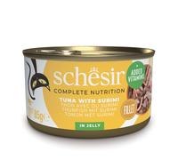 Schesir Complete Nutrition Filetti in gelatina 6 x 85 g in lattine - Tonnetto con surimi