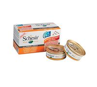 Schesir Exotic, Cibo Umido per Gatti Adulti al Gusto Pollo con Zucca - Totale 300g (6 Lattine da 50g)