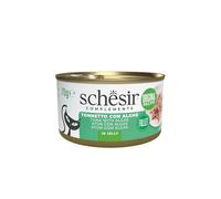 Schesir, Filetti di Tonno con Alghe in Gelatina, Cibo Umido Complementare per Gatti, Ricetta Originale, 100% Naturale, 12 lattine da 70g