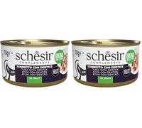 Schesir, Filetti di Tonno con Dentice in Gelatina, Cibo Umido Complementare per Gatti, Ricetta Originale, 100% Naturale, 12 lattine da 70g (Confezione da 2)