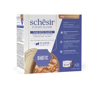 SCHESIR GATTO VETERINARY SOLUTIONS DIABETIC FILETTI TONNETTO CON TILAPIA 8X80GR (lattina) - MULTIPACK