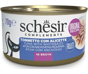 Schesir Nature Cat Lattina Multipack 12x70G TONNETTO CON ALICETTE