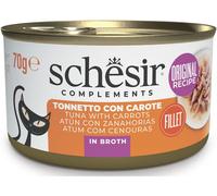 SCHESIR Nature Cat Lattina Multipack 12x70G TONNETTO CON CAROTE