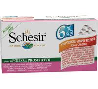 SCHESIR Nature Cat Lattina Multipack 6x50G FILETTI DI POLLO CON PROSCIUTTO DI POLLO