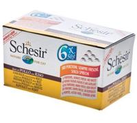 Schesir Nature Cat Lattina Multipack 6x50G POLLO CON RISO