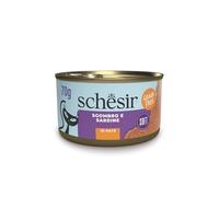 Schesir, Paté di Sgombro e Sardine, Alimento Umido Complementare per Gatti, Ricetta Originale, Ingredienti 100% Naturali, 12 lattine da 70g
