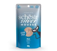 Schesir Silver Cat Senior Mousse Grain Free 80 g Pollo - confezione da 12 pezzi - Cibo umido per gatti - 1° ORDINE? scegli lo sconto BZR5 / BZR20 + 200 punti fedeltà