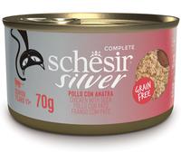 Schesir Silver Senior 11+ Lattina Multipack 12x70G POLLO CON ANATRA