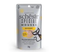 Schesir Special Cat Mousse Grain Free 70 g - Exigent: pollo con fegato di anatra - Confezione da 12 pezzi - 1° ORDINE? scegli lo sconto BZR5 / BZR20 + 200 punti fedeltà