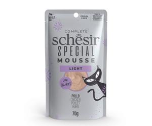 Schesir Special Cat Mousse Grain Free 70 g Light: pollo - confezione da 12 pezzi - Cibo umido per gatti - 1° ORDINE? scegli lo sconto BZR5 / BZR20 + 200 punti fedeltà