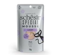 Schesir Special Light, Filetti di Pollo in Mousse, Alimento Umido Completo per Gatti, in Busta, Grain Free, Alto Contenuto di Proteine, Ricco di Idratazione, 12 x 70g