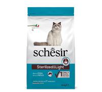 Schesir Sterilized & Light, Cibo Secco per Gatti Adulti Sterilizzati al Gusto Pe