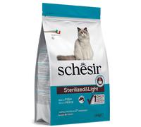 Schesir, Cibo Secco per Gatti Adulti Sterilizzati o in Sovrappeso Linea Light al Gusto Pesce, in Crocchette - Formato Sacco da 10 kg