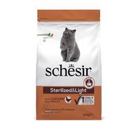 Schesir Sterilizzato e leggero Cibo Secco per Gatti Adulti Crocchette Standard