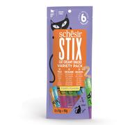 Schesir Stix Snack cremoso per gatti - 90 g - Mix: 2 x 15 g Pollo, 2 x 15 g Salmone, 2 x 15 g Anatra