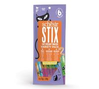 Schesir Stix, Variety Pack, Snack cremosi e complementari per gatti (12 confezioni da 6 snack)