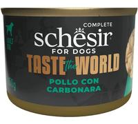 Schesir Taste The World Dog Lattina Multipack 8x150G POLLO CON CARBONARA